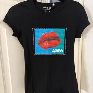 Guess Black Crew Neck T-Shirt